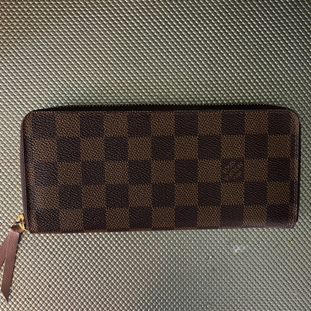 Louis Vuitton Pink and Brown Zip Wallet